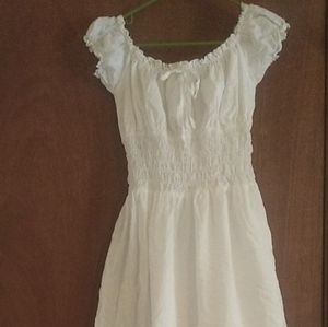 White renaissance underlay dress